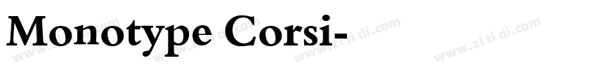 Monotype Corsi字体转换